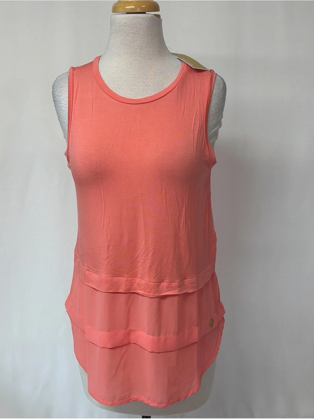 NWT Michael Kors Women’s Medium Grapefruit Sleeveless Logo Tank Top